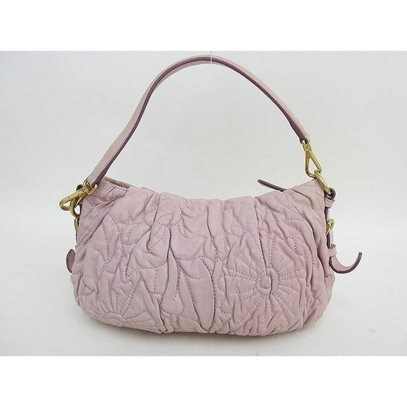Prada Leather Bag Pink Shoulder - Picture 1 of 10